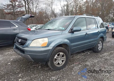 2005 Honda Pilot Ex-L from USA, damaged, VIN 2HKYF18615H559891